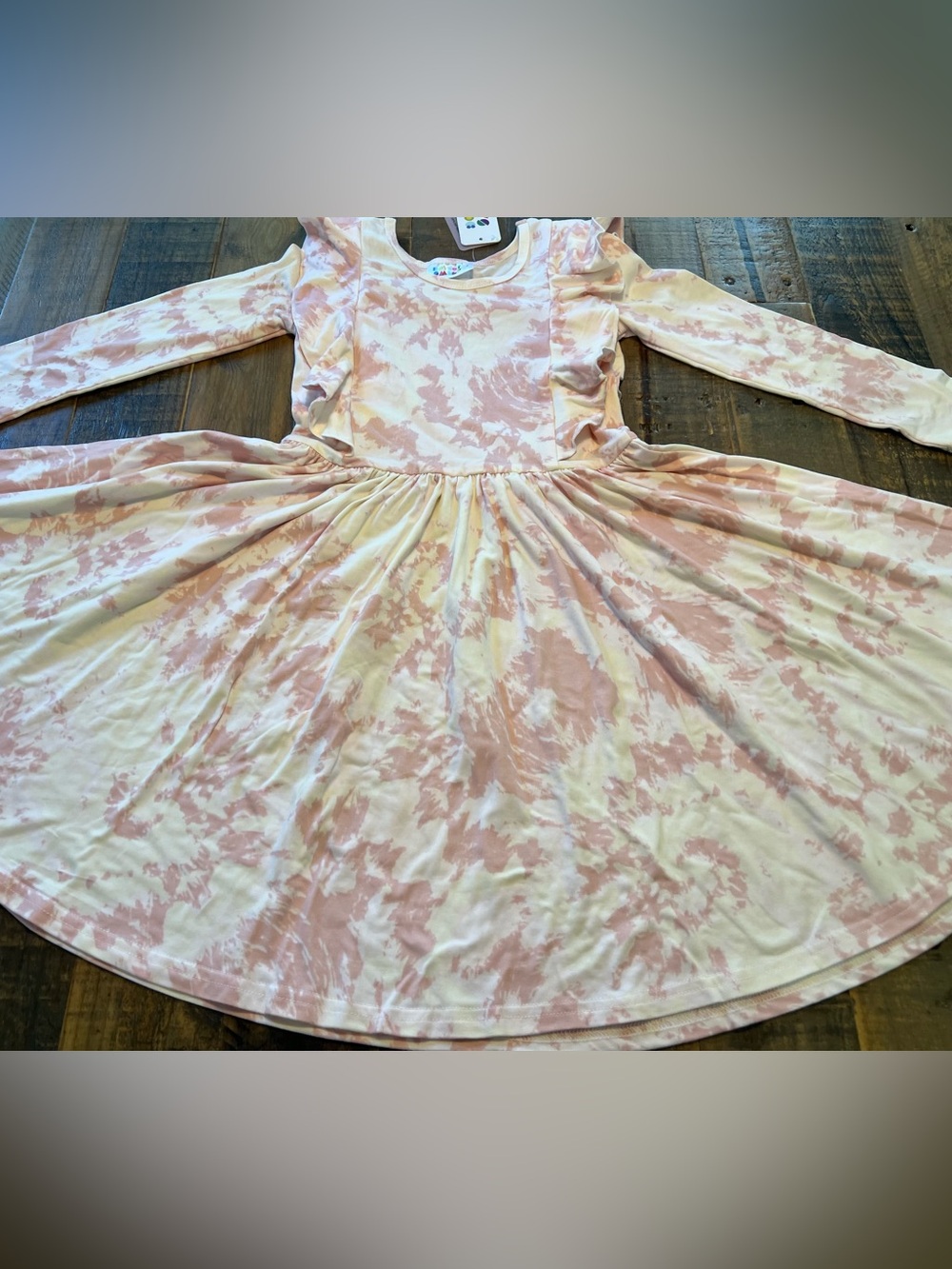 Dot Dot Smile size 7 girls tie dye Ruffle twirl dress new